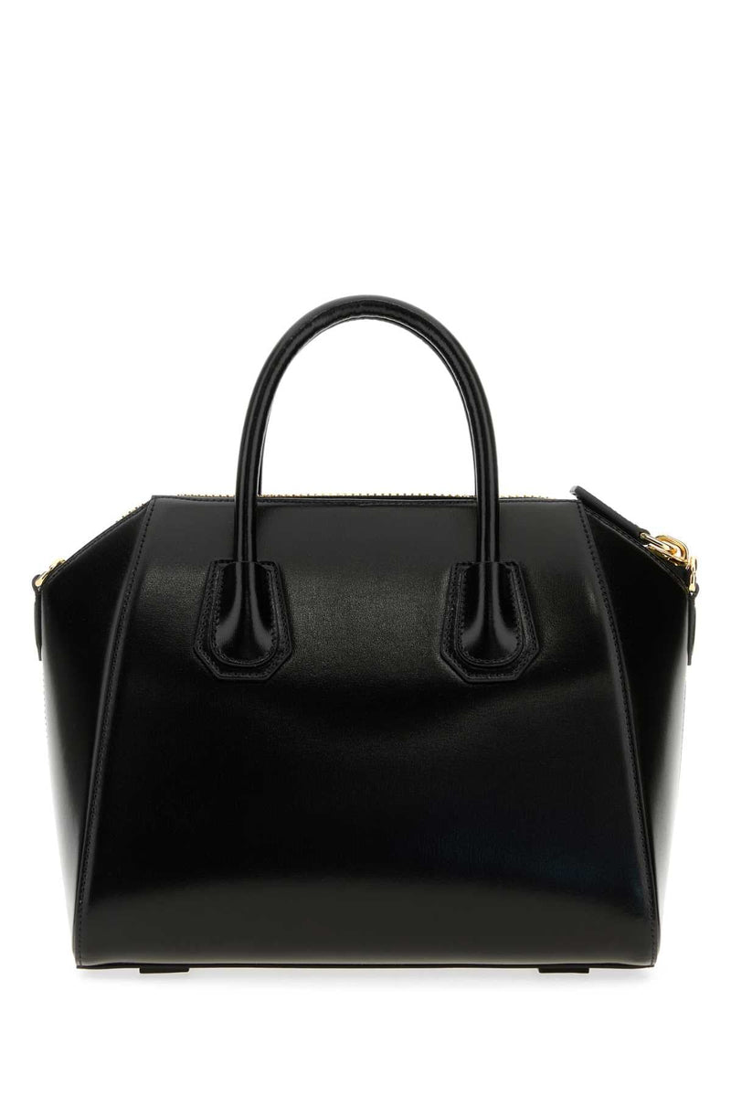 Givenchy Structured Leather Top Handle Bag — Black
