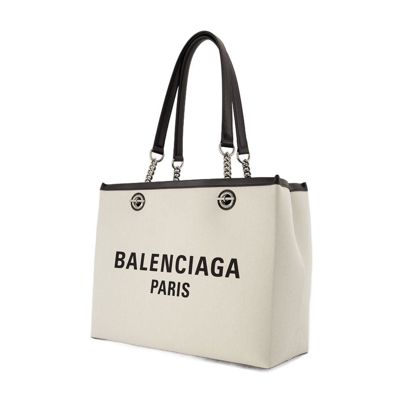 Balenciaga Cotton Canvas Tote Bag — Beige