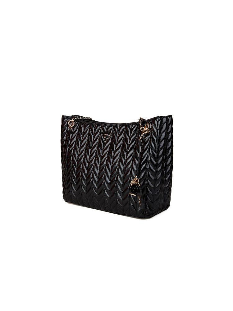 Guess Tote Bag — Black Polyurethane