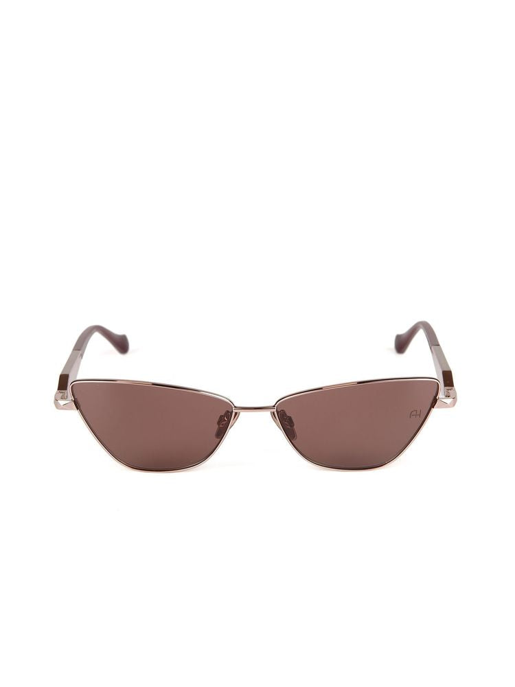 Ana Hickmann Ah3347 Metal Cat-Eye Sunglasses — Rose Gold