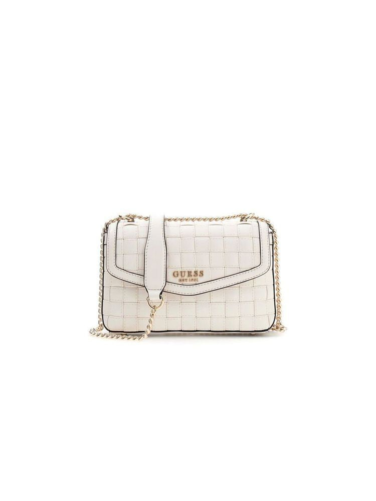 Guess Sandy Crossbody Bag — White Polyurethane