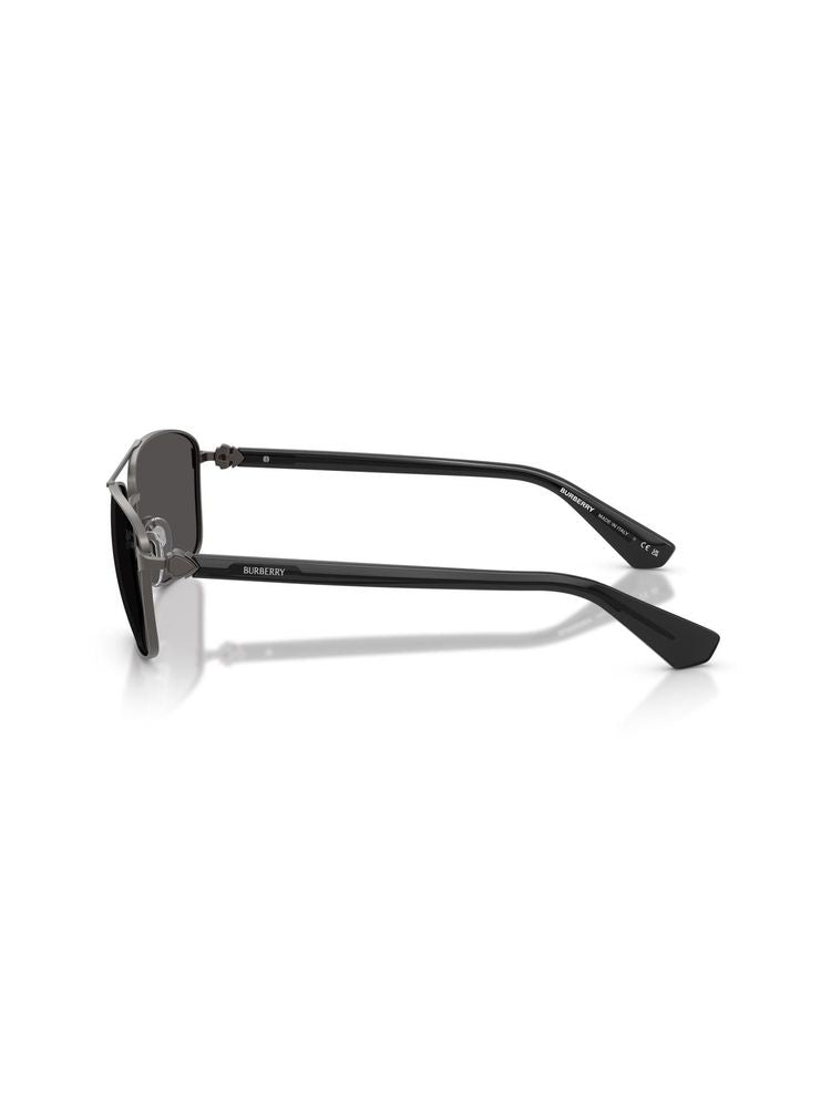 Burberry 0be3163 Metal Rectangle Sunglasses — Gray Frame