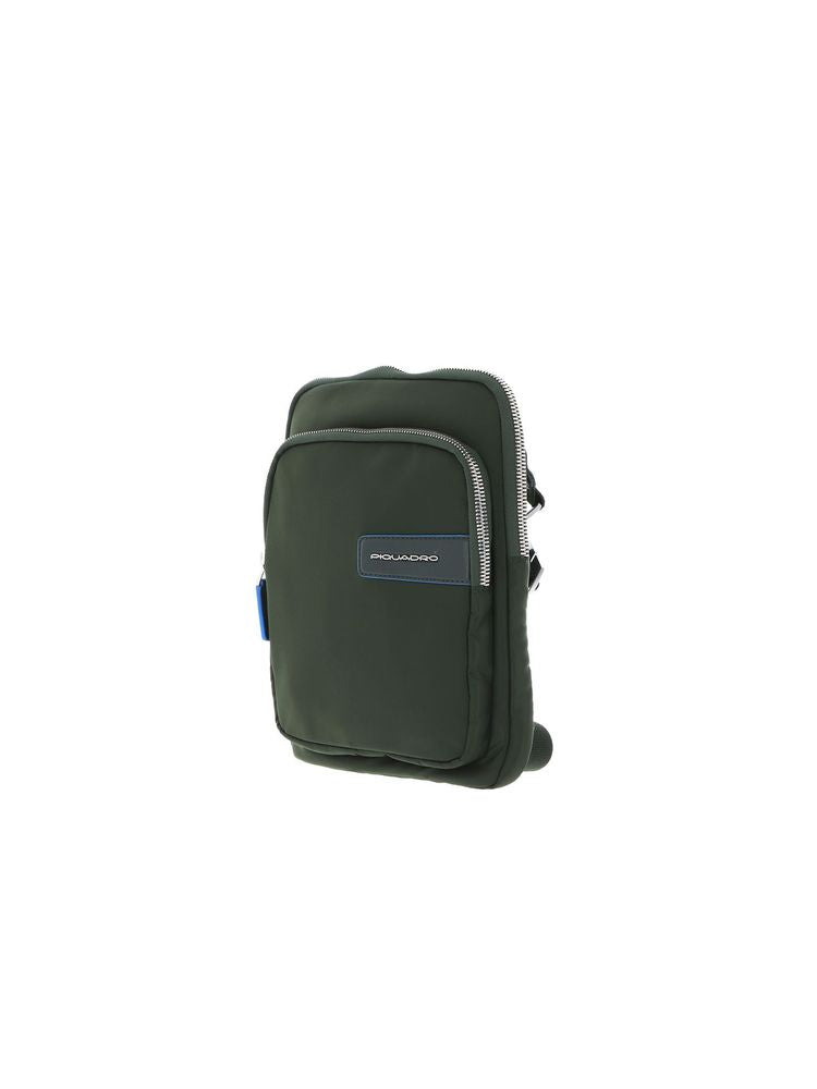 Piquadro Recycled Nylon Crossbody Bag — Green