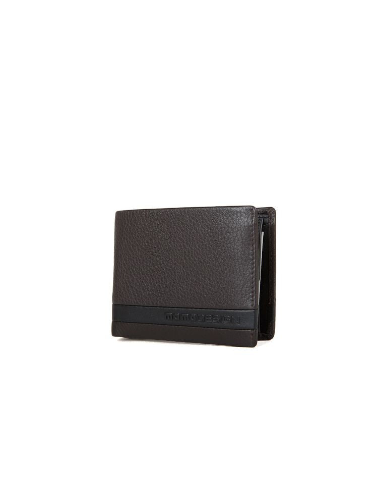 Momo Design Bifold Leather Wallet — Black Polyurethane
