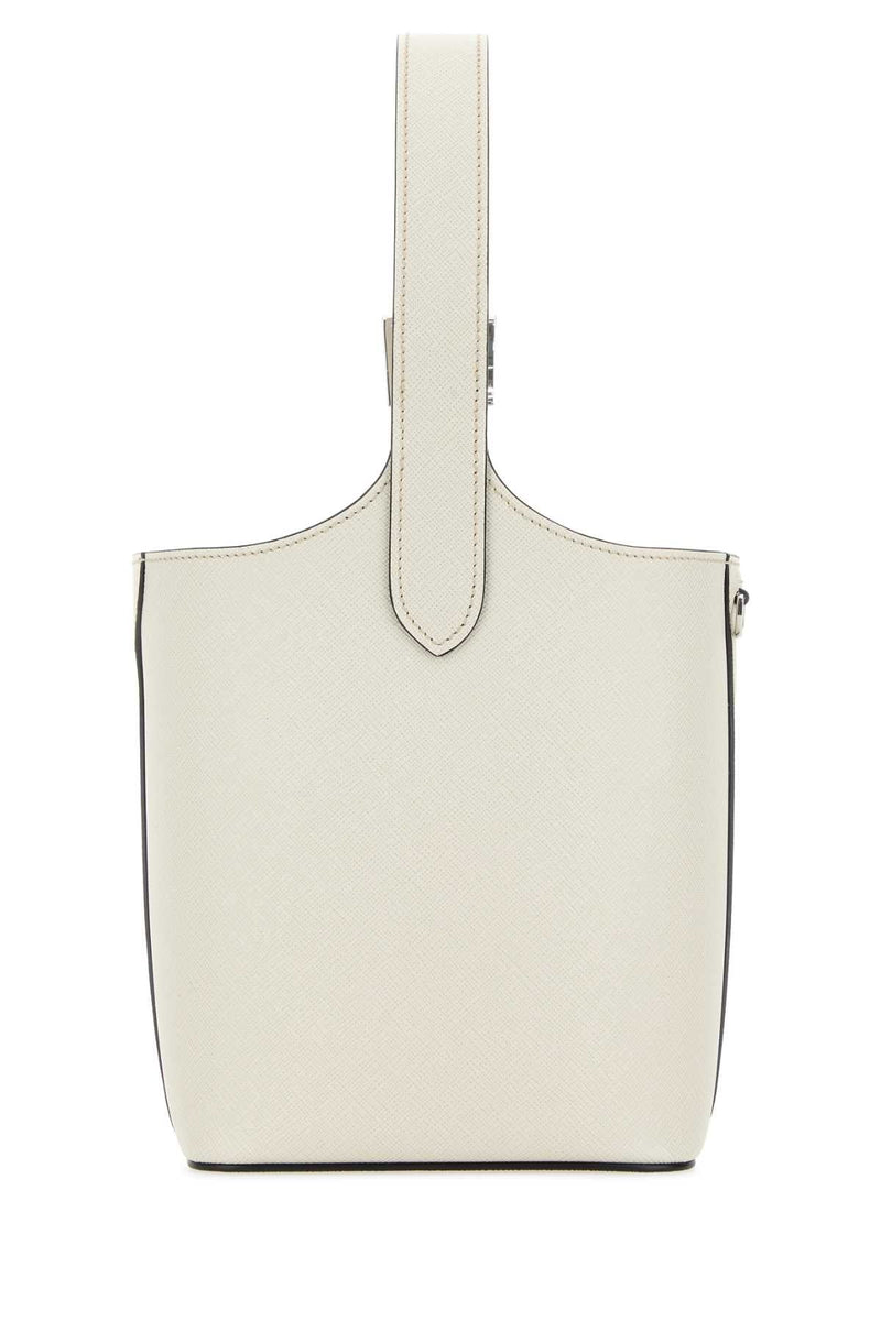 Prada Saffiano Leather Shoulder Bag — White