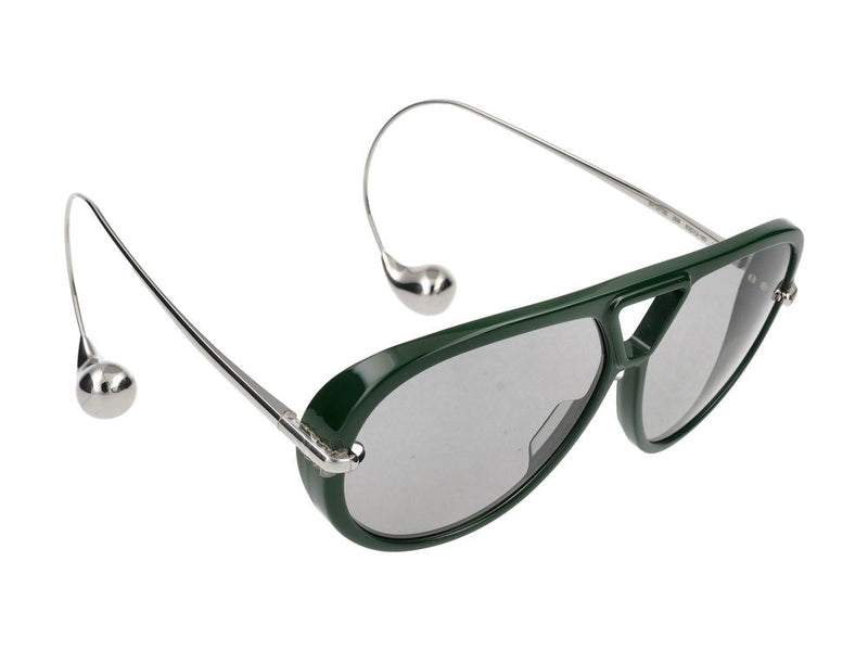 Bottega Veneta Bv1273s Acetate Aviator Sunglasses — Green