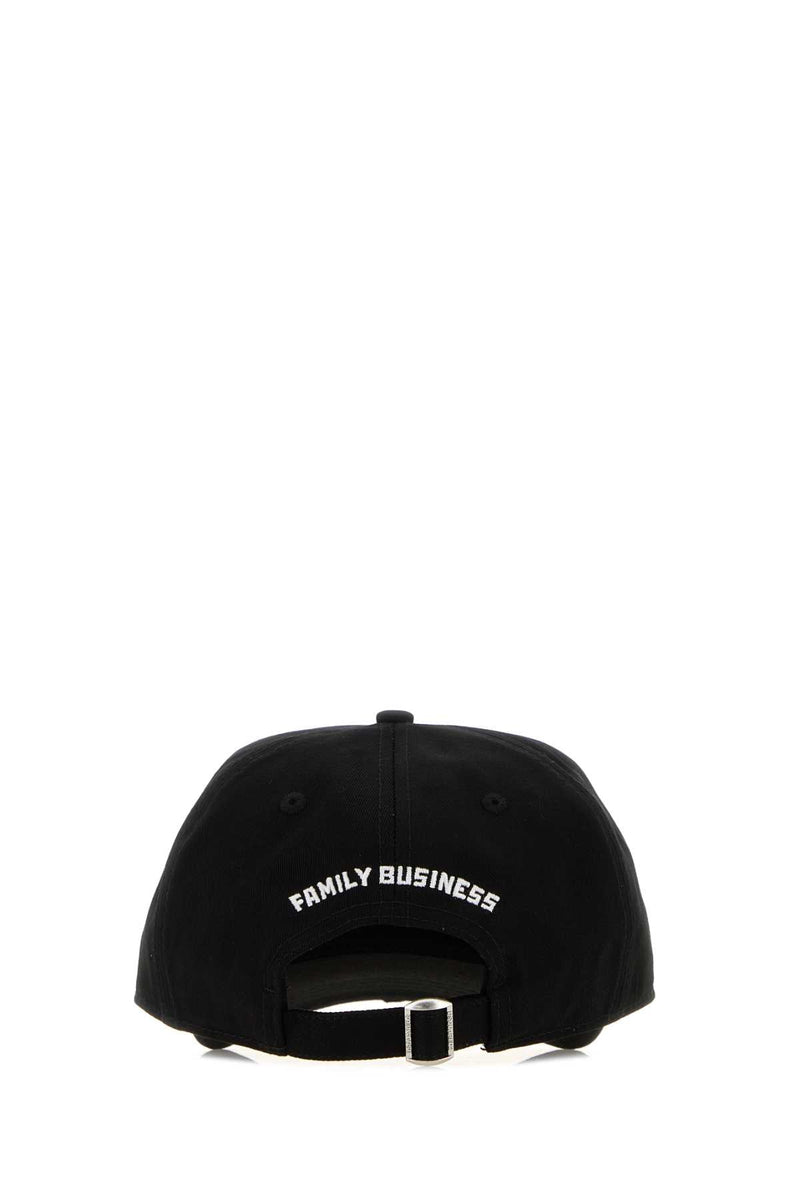 Dsquared2 Bcm093205c00001 Logo-Embroidered Cotton Baseball Cap — Black Exterior: Caps