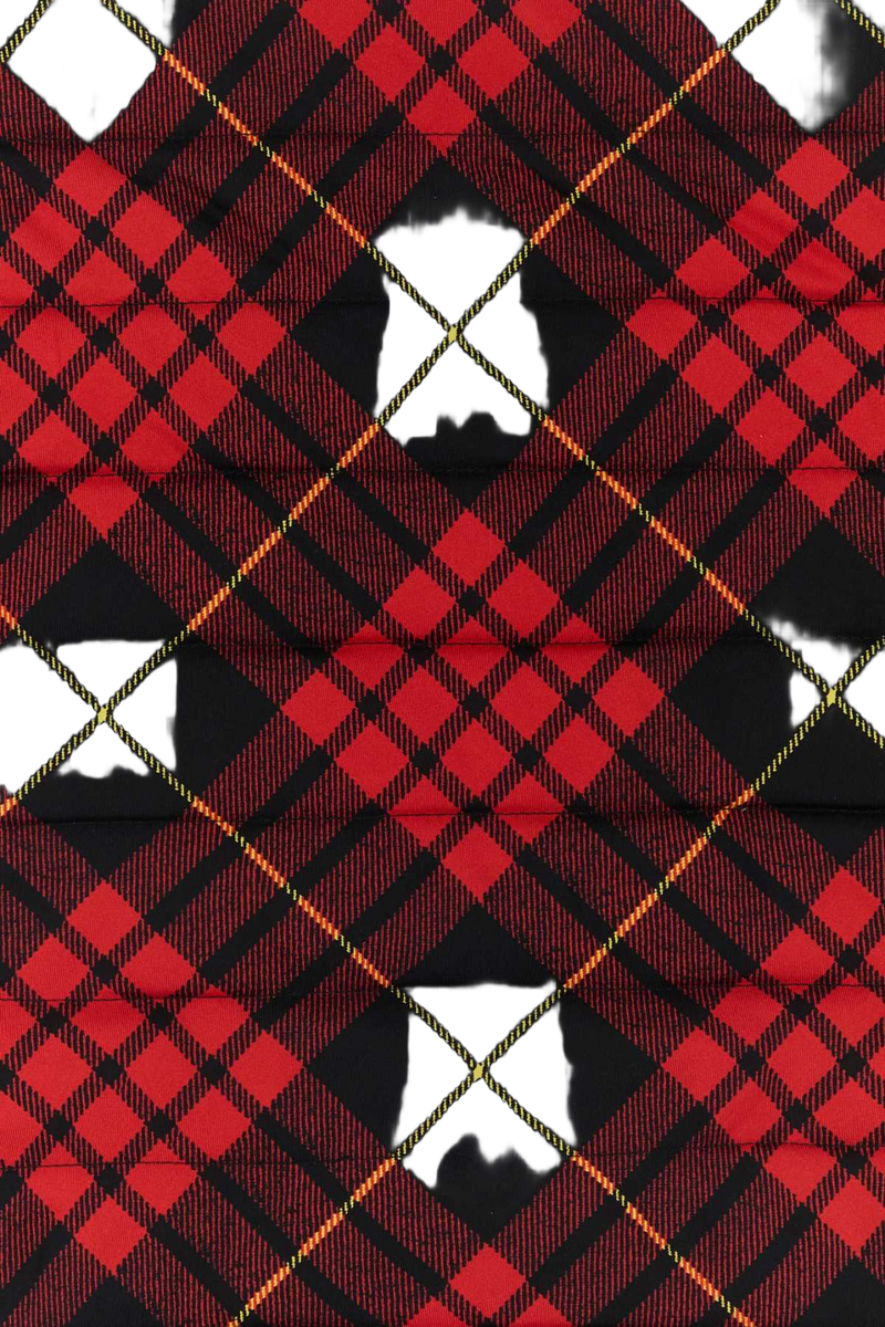 Alexander Mcqueen Tartan Silk Scarf — Black Exterior: Scarfs