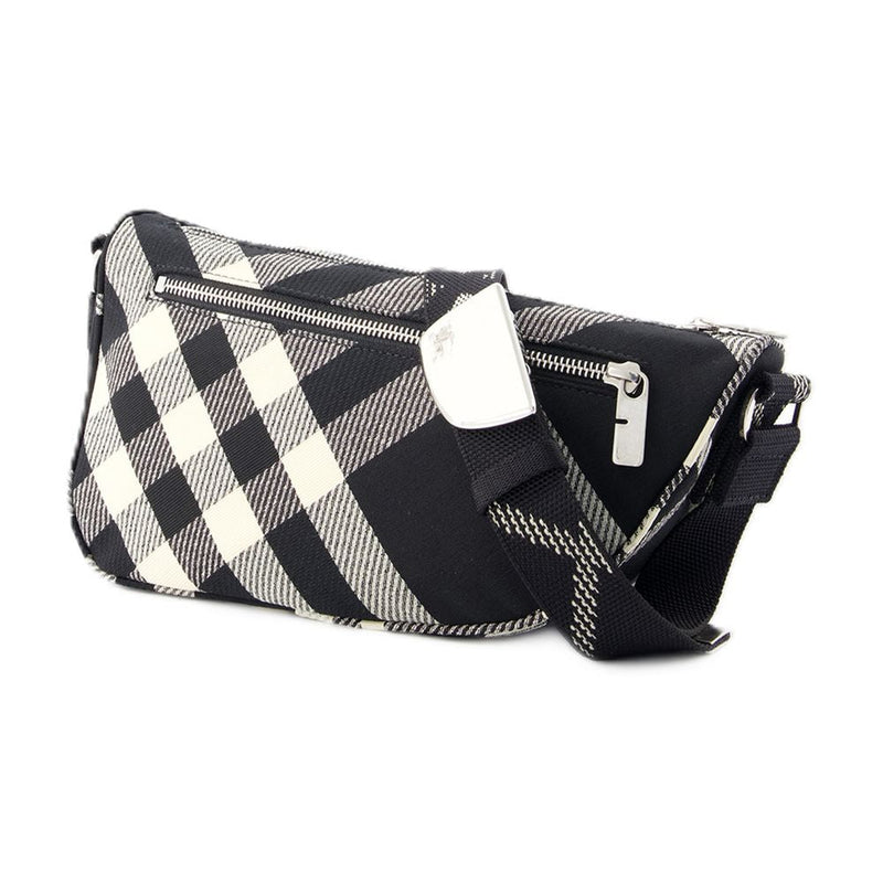 Burberry Shield Messenger Crossbody Bag — Black Synthetic