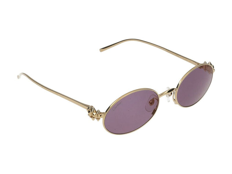 Cartier Ct0644s Oval Metal Sunglasses — Gold