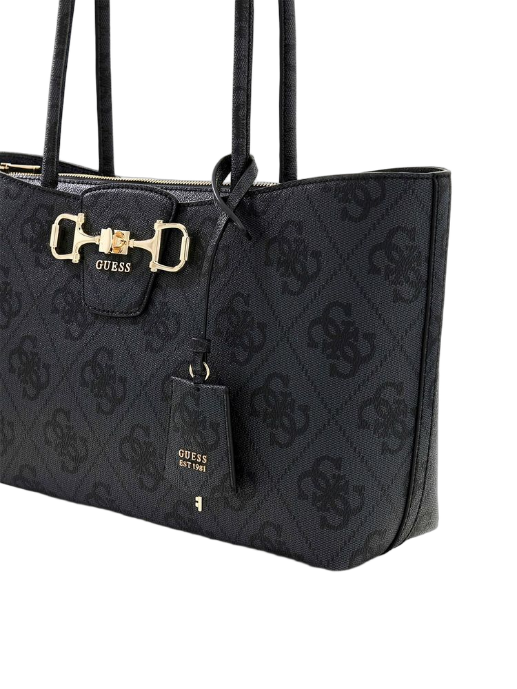 Guess Polyurethane Tote Bag — Black