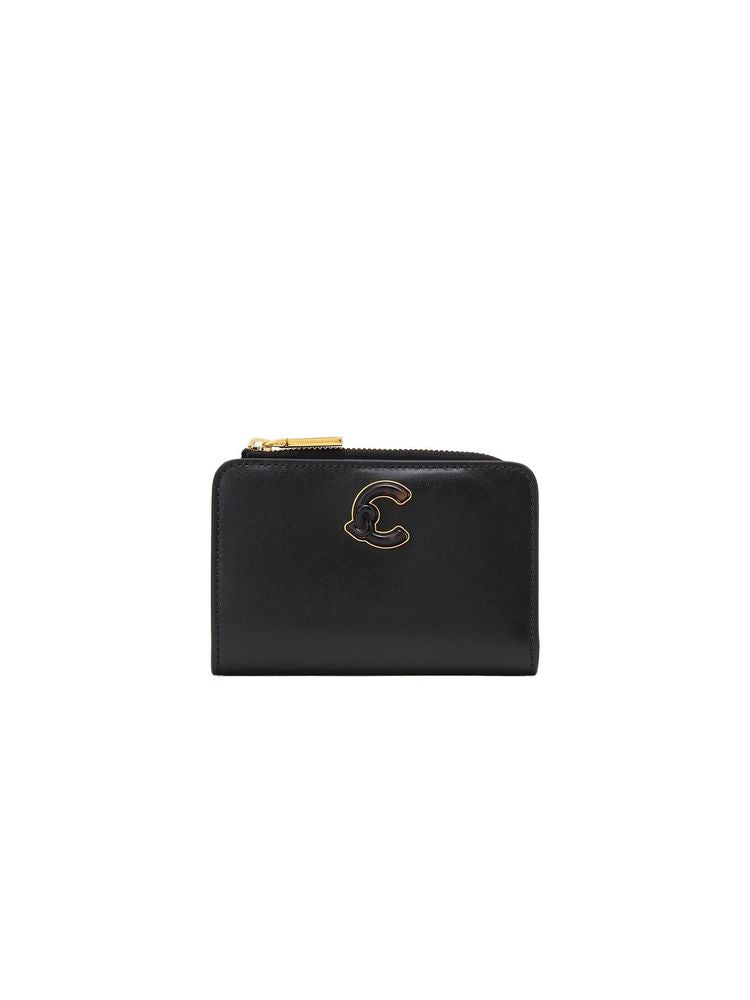 Coccinelle Calf Split Leather Wallet — Black