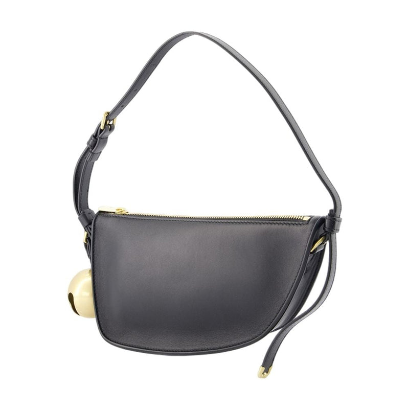 Burberry Shield Sling Shoulder Bag — Black Lambskin