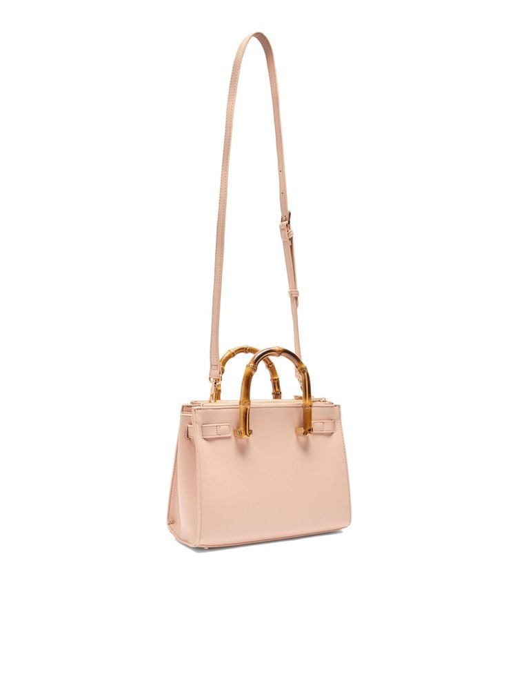 Liu Jo Bamboo-Handle Top Handle Satchel — Pink Polyurethane Hand Bags