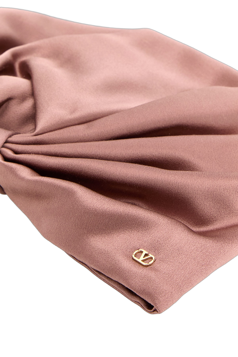 Valentino Garavani 6w2hh004qid Silk Beanie — Rose Gold Beanies