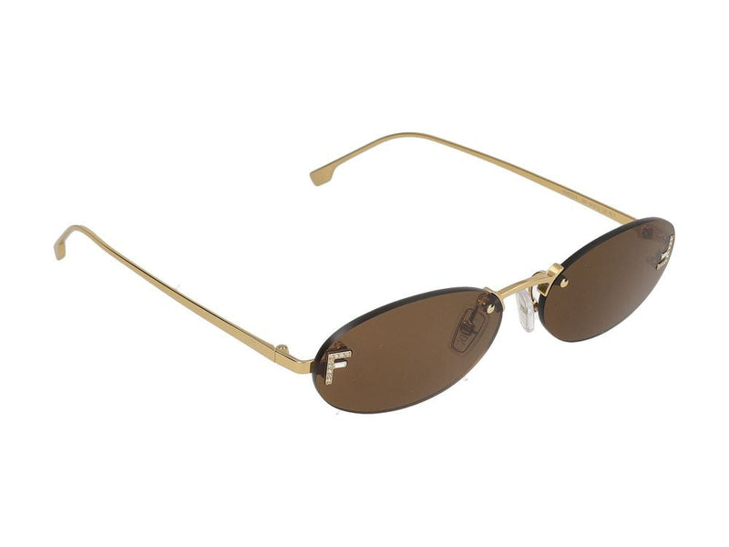 Maison Fendi Fe4075us Gold-Tone Metal Frame Sunglasses — Gold Standard