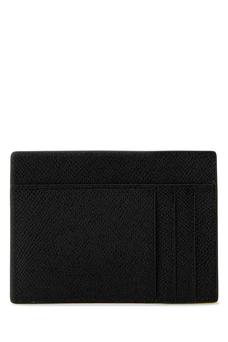 Dolce & Gabbana Saffiano Leather Card Case — Black Wallet