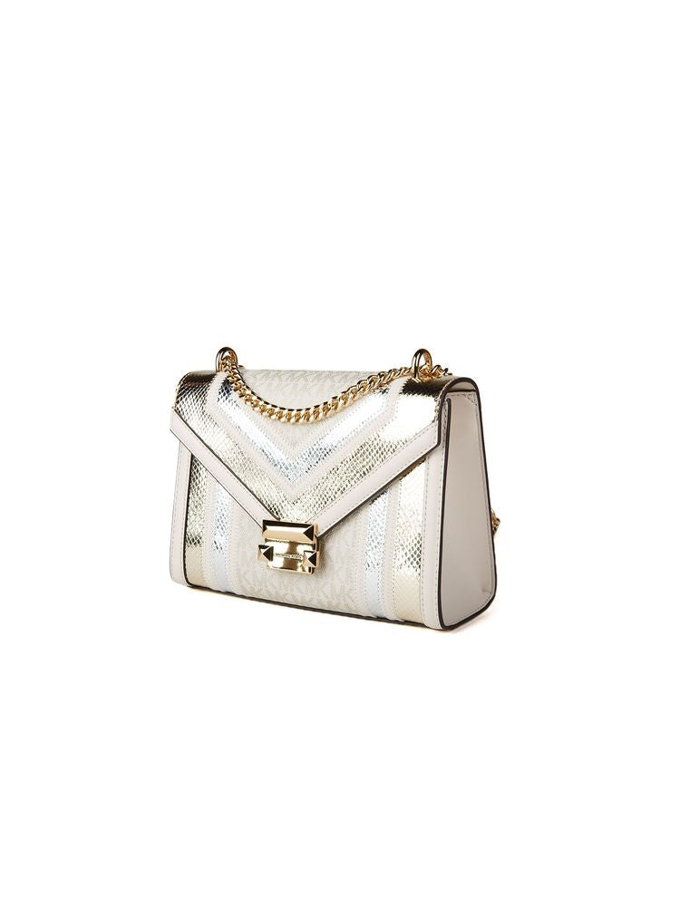 Michael Kors Crossbody Bag — Gold Polyester