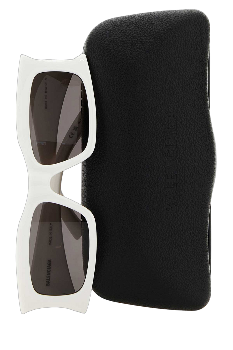 Balenciaga 751432t0007 Acetate Rectangle Frame Sunglasses — White