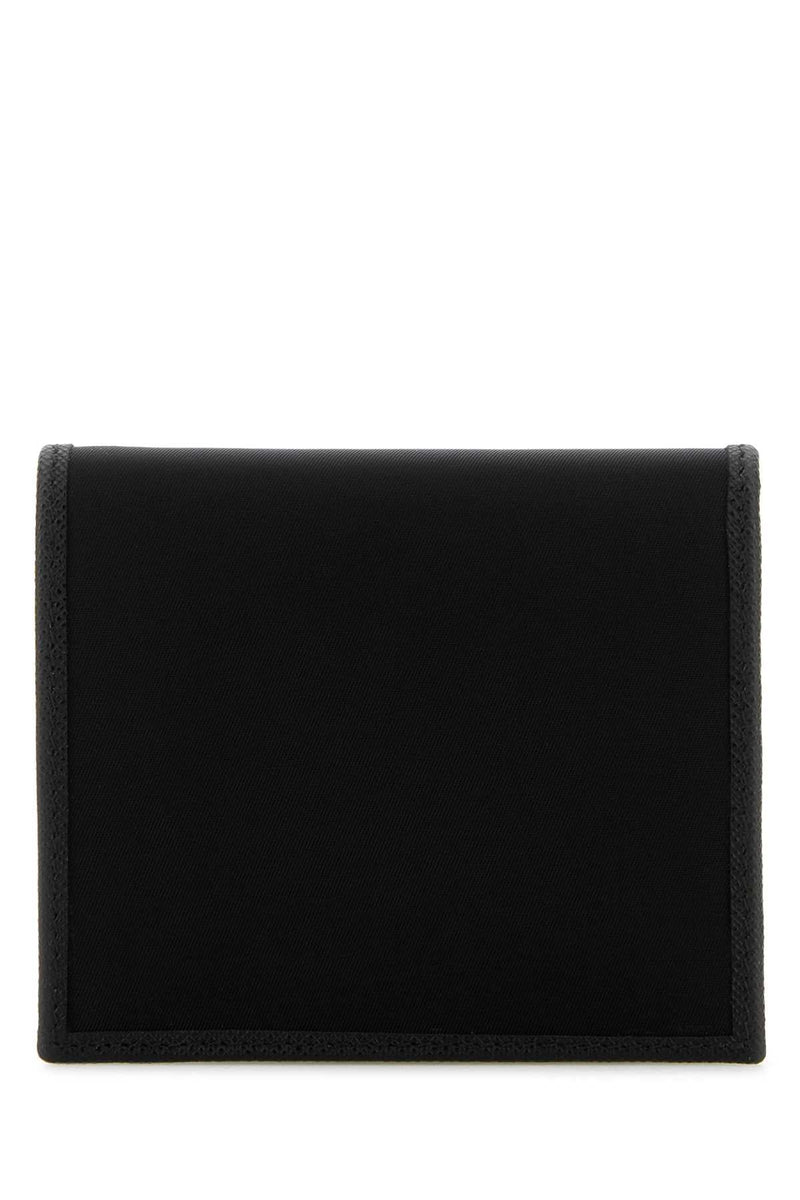 Prada Nylon And Leather Wallet — Black Poliammidericiclata-vitello