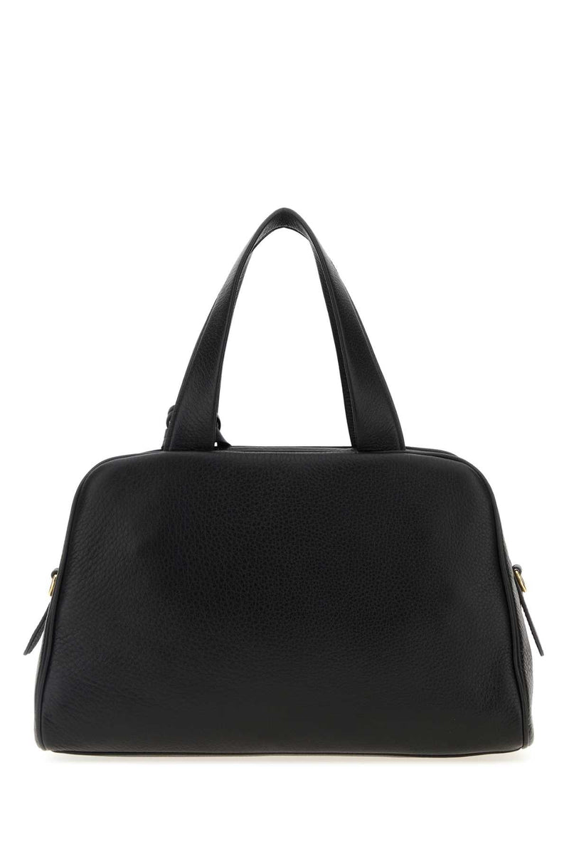 Prada Textured Leather Shoulder Bag — Black Cervuselaphusscot