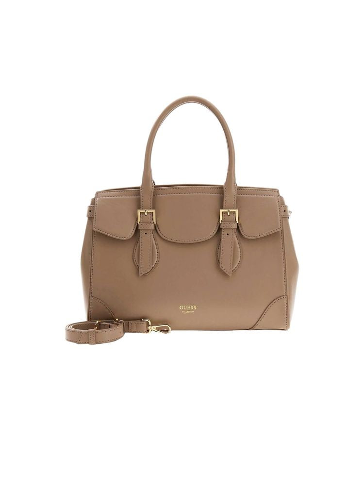 Guess Sofia Shoulder Bag — Taupe Cow Leather