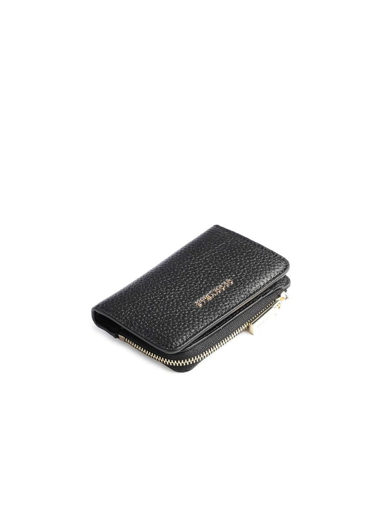 Coccinelle Grained Cowhide Card Case — Black Cases