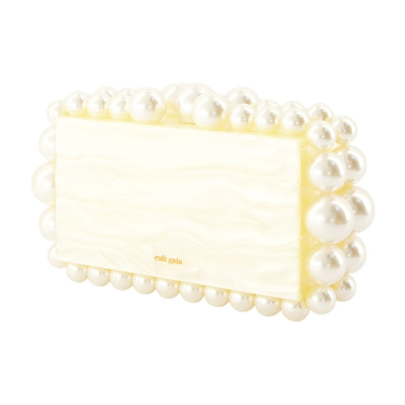 Cult Gaia Eos Clutch — White Acrylic