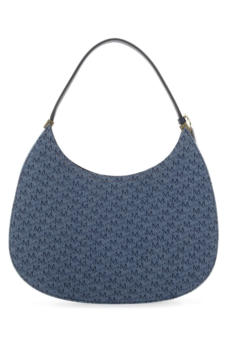 Magda Butrym Logo-Jacquard Fabric Shoulder Bag — Blue