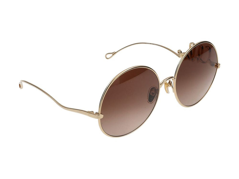 Chloé Ch0329s Round Metal Sunglasses — Gold
