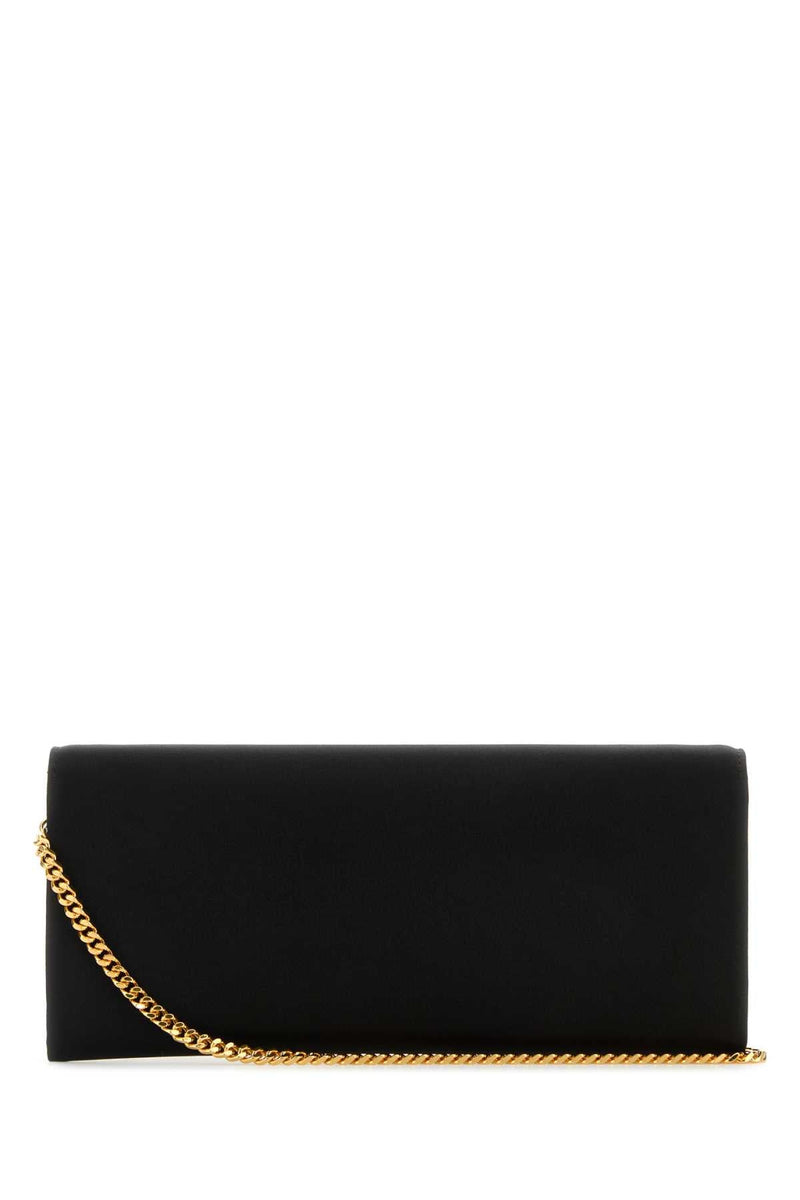Tom Ford Gold-Trimmed Clutch — Black