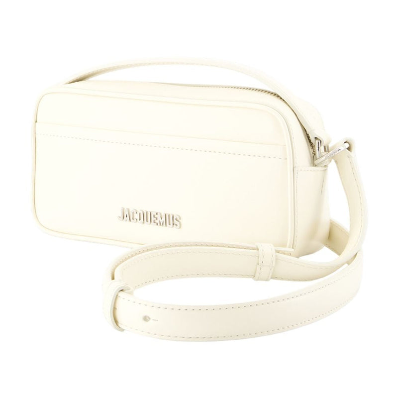 Jacquemus Smooth Leather Crossbody Bag — White