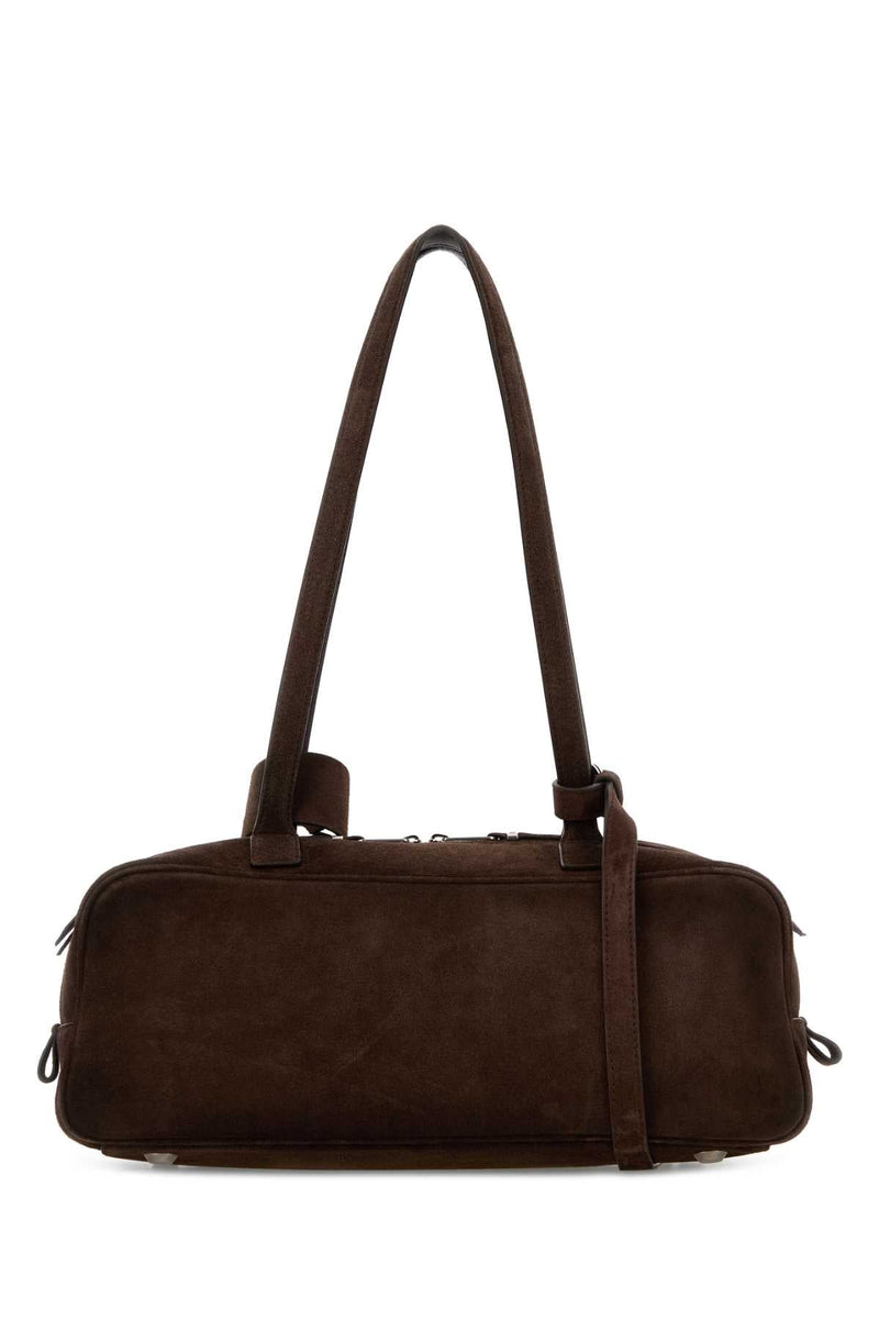 Balenciaga Suede Shoulder Bag — Brown