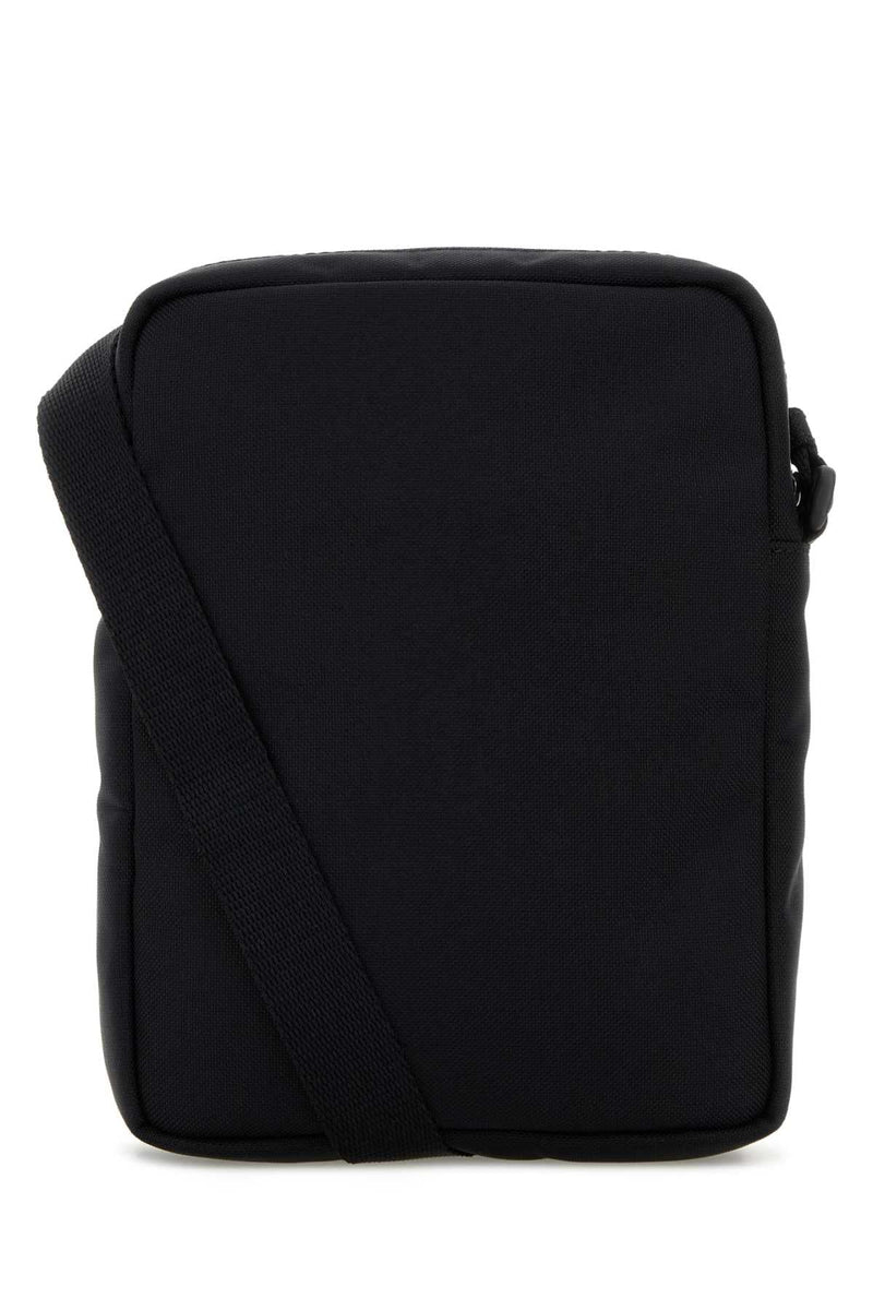 Balenciaga Logo-Embroidered Nylon Crossbody Bag — Black