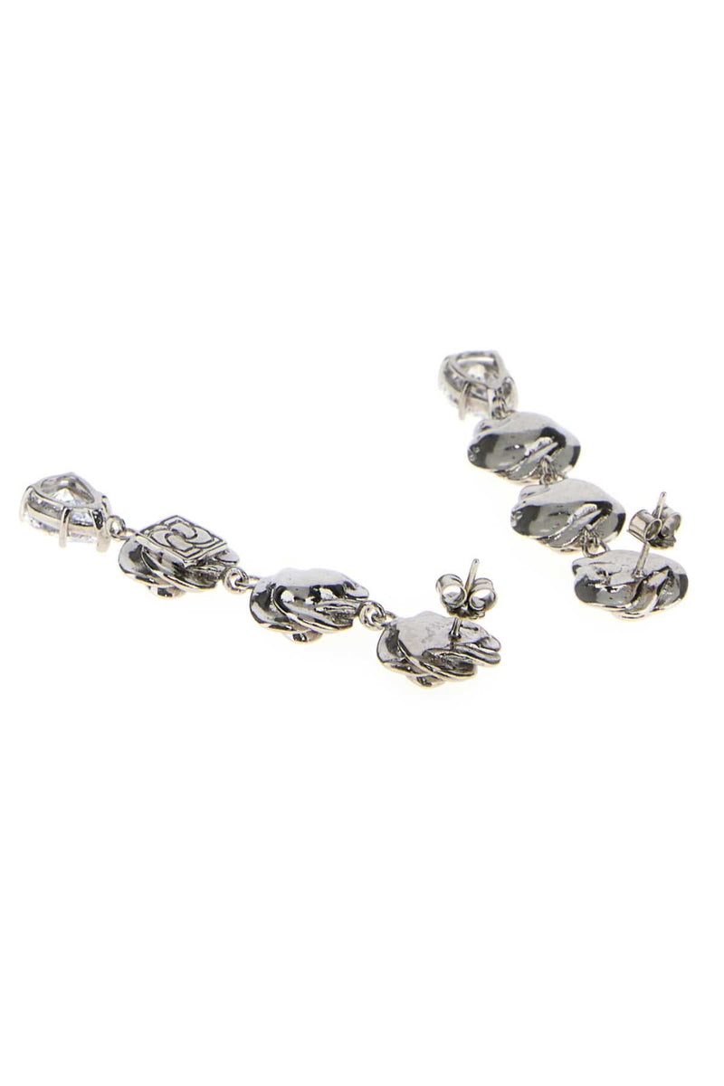 Magda Butrym Silver Rose Drop Earrings —