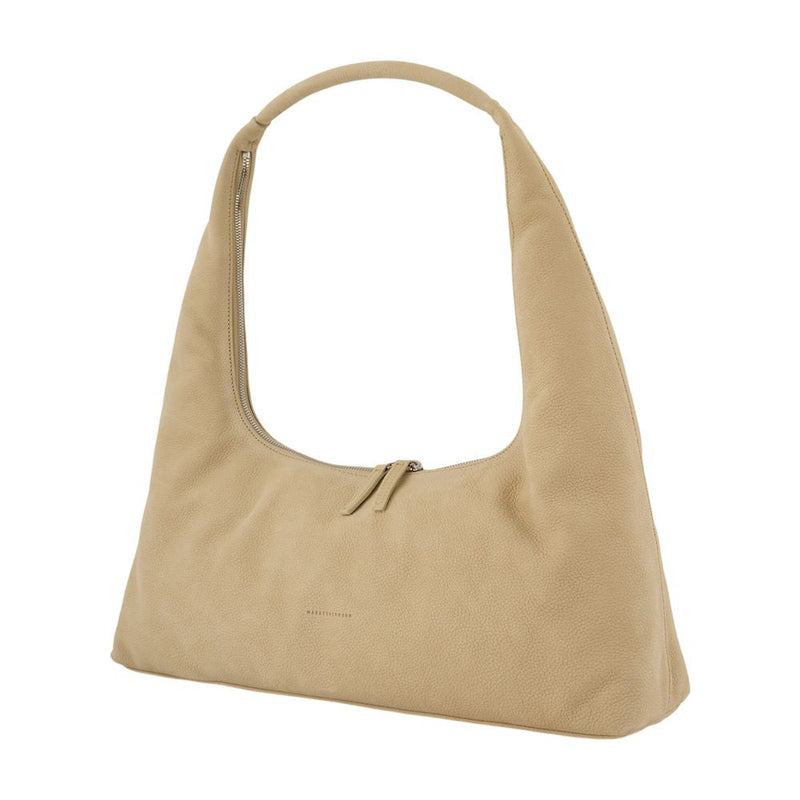 Marge Sherwood Calfskin Leather Shoulder Bag — Beige