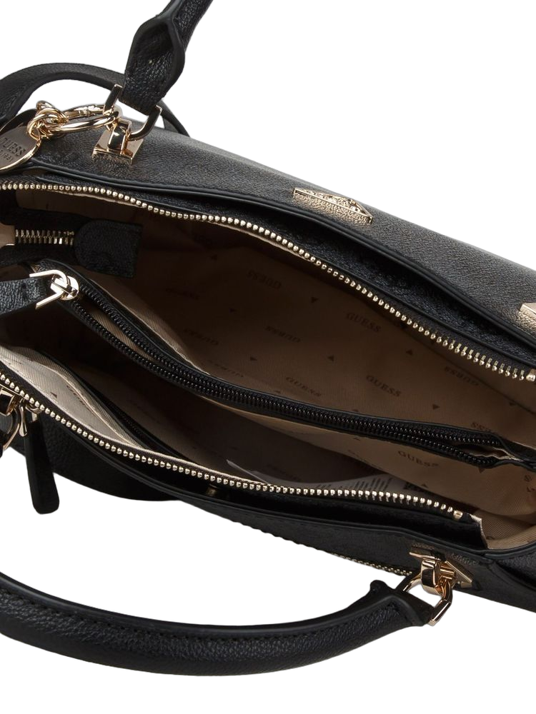 Guess Noelle Ii Shoulder Bag — Black Polyurethane