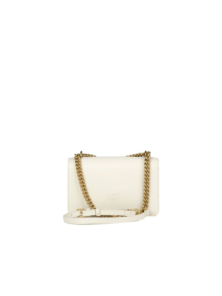 Pinko Crossbody Bag — White Cow Leather