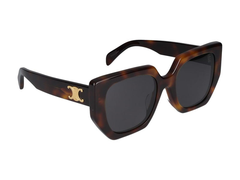 Celine Cl40239f Tortoiseshell Square-Frame Sunglasses — Standard