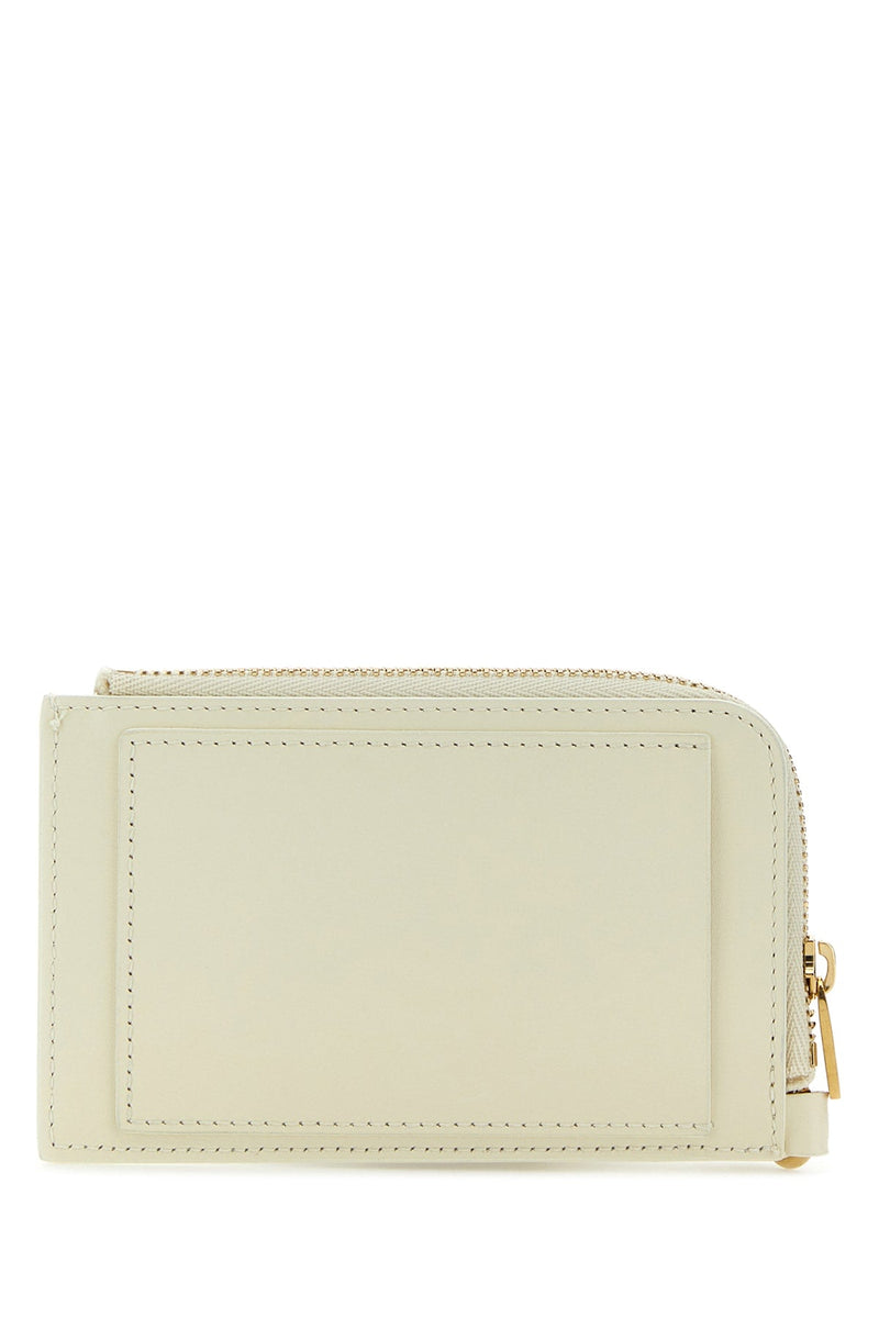 Jil Sander Metal Fibre Wallet — Beige