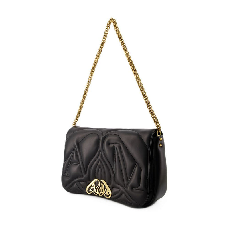 Alexander Mcqueen Quilted Leather Crossbody Bag — Black Others