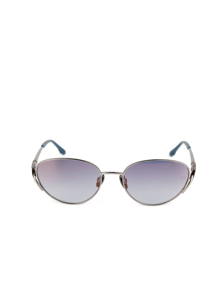Ana Hickmann Ah3354 Gradient Lens Metal Sunglasses — Silver