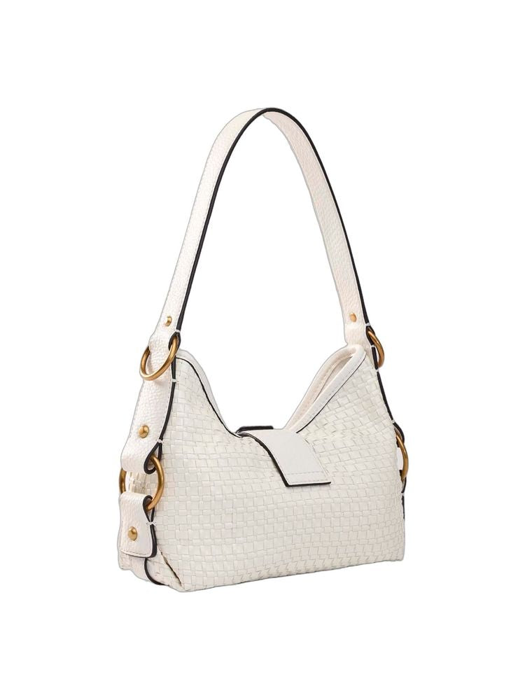 Guess Camden Shoulder Bag — White Polyurethane