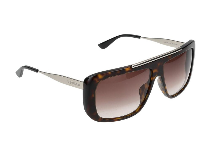 Alexander Mcqueen Am0492s Tortoiseshell Acetate Sunglasses — Brown