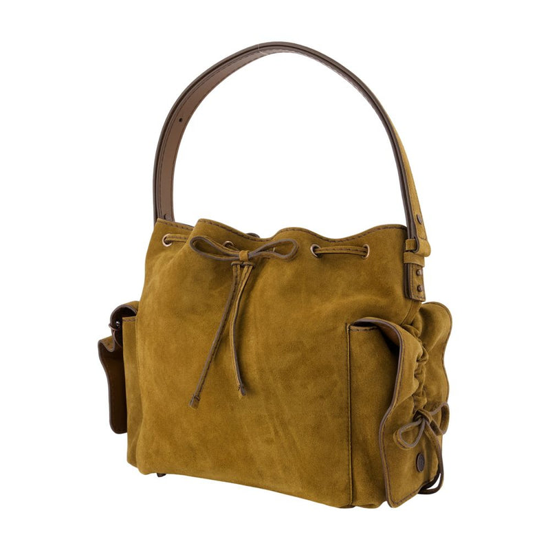Acne Studios Multipocket Calfskin Shoulder Bag — Brown
