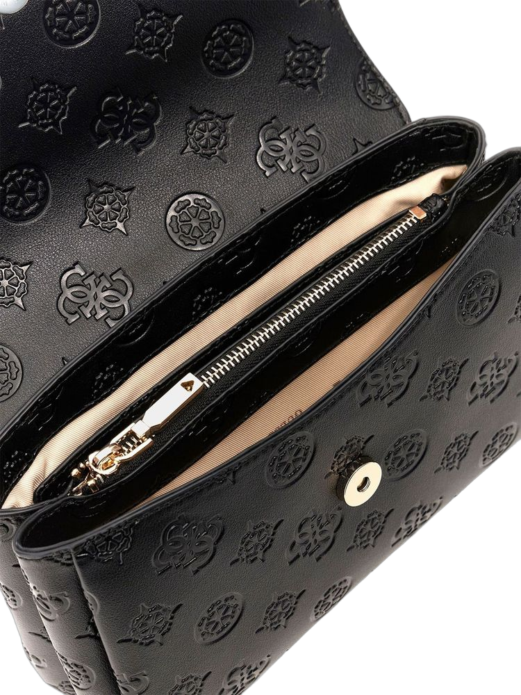 Guess Top Handle Bag — Black Polyurethane