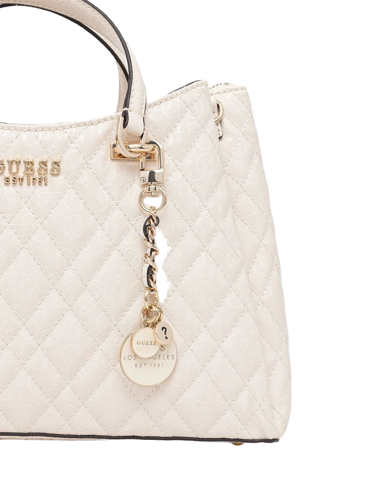 Guess Isemay Gfriend Shoulder Bag — White Polyurethane