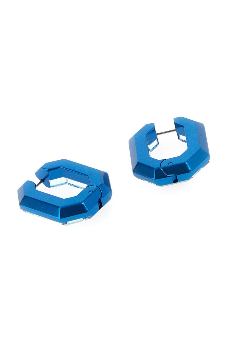 Swarovski Lucent Earrings — Blue Exterior: Crystal