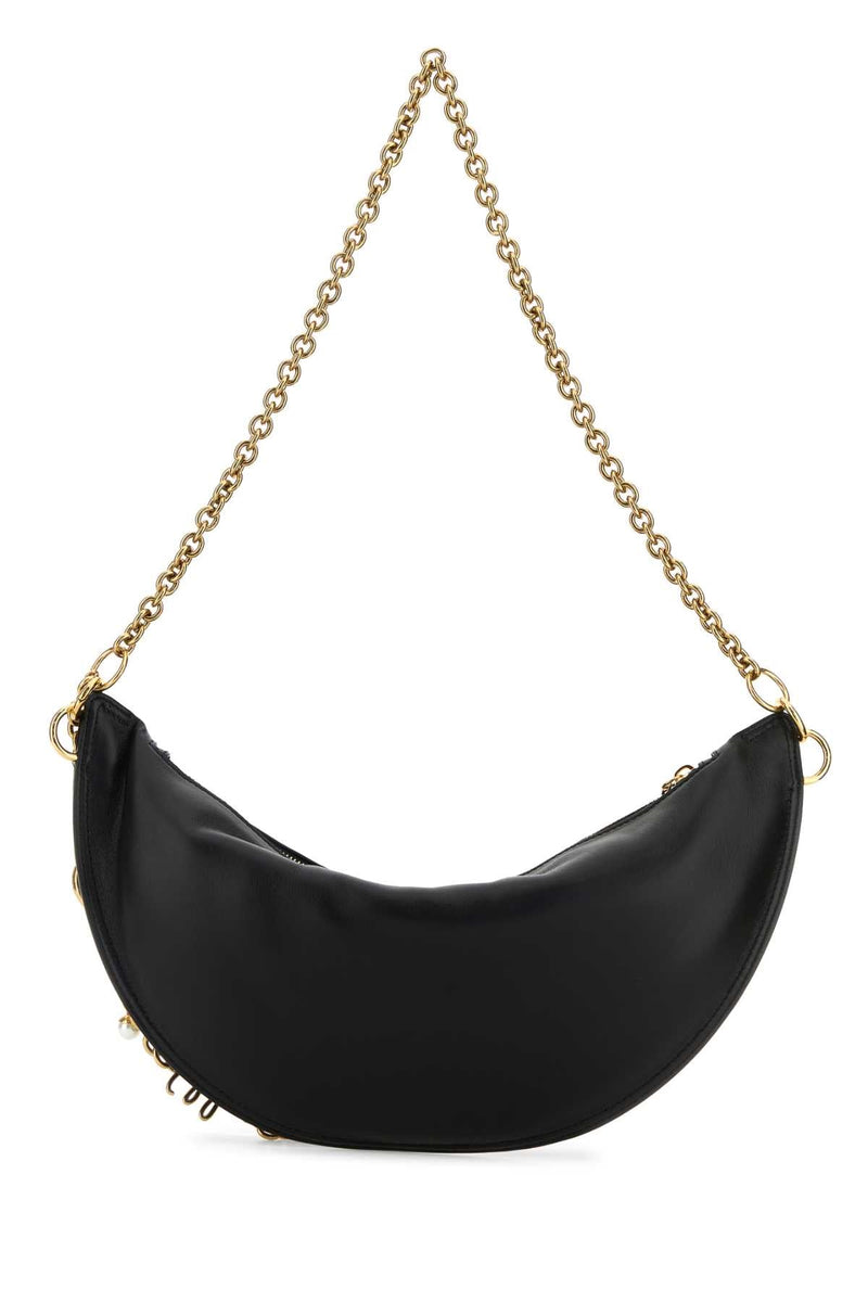 Chloé Chain-Strap Nappa Lamb Shoulder Bag — Black
