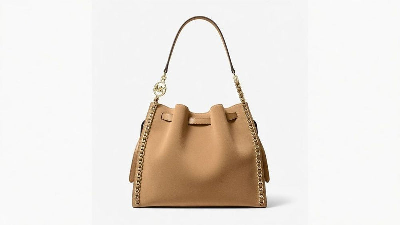 Michael Kors Shoulder Bag — Camel Suede